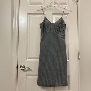 Club Monaco Gray Stripped Dress - Size 2